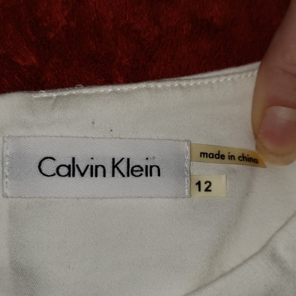 Calvin Klein beautiful white dress sz-12 - Picture 5 of 5